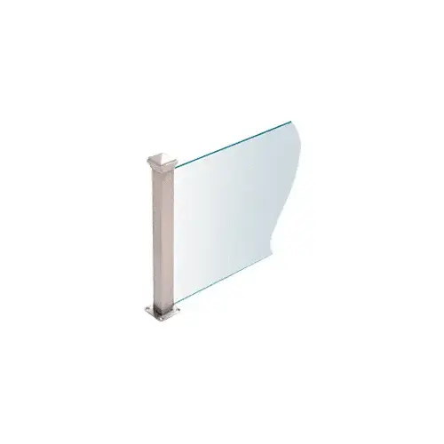 Brushed Stainless 18" High 1-1/2" Square PP44 Plaza Series Counter/Partition End Post Brushed Stainless 18" High 1-1/2" Square PP44 Plaza Series Counter/Partition End Post