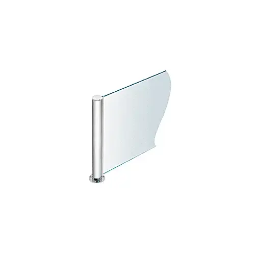 Polished Stainless 12" Round PP08 Elegant Series Counter/Partition End Post Polished Stainless 12" Round PP08 Elegant Series Counter/Partition End Post