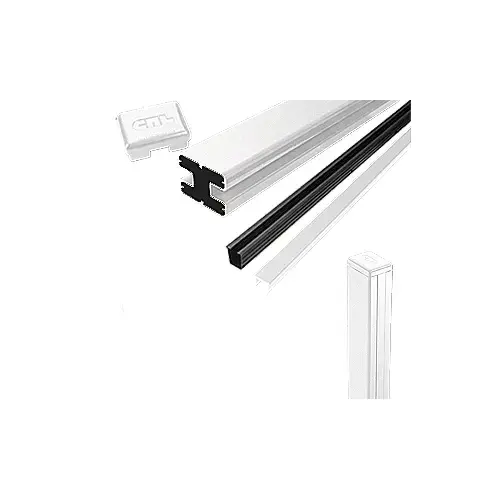Sky White AWS 2" x 2-5/8" Rectangular 180 Degree 48" End Post Kit Sky White AWS 2" x 2-5/8" Rectangular 180 Degree 48" End Post Kit