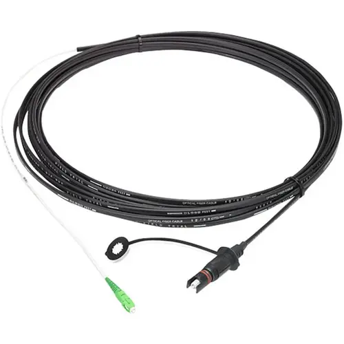 Fiber Patch Cables, SC/APC to SC/APC, Black, Singlemode (G657.A2), 152.4 M. L, 2 Fiber Patch Cables, SC/APC to SC/APC, Black, Singlemode (G657.A2), 152.4 M. L, 2