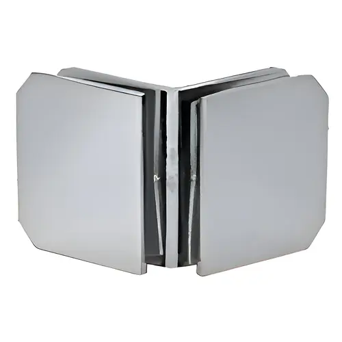 Satin Chrome Monaco Series 90 Degree Glass-to-Glass Clamp Satin Chrome Monaco Series 90 Degree Glass-to-Glass Clamp