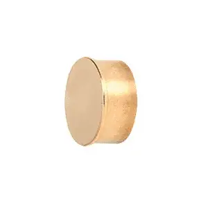 CRL HR15FPB Polished Brass Flat End Cap for 1-1/2" Round Tubing
