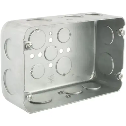 Steel City H2BD 3/4 1 Steel City Gang Box, Steel, Drawn, 2-1/2 in. D, 2 ...
