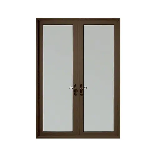 Class I Bronze Black Anodized Series 900 Terrace Doors With Up/Over Frame, 3-3/4" Bottom Rail, and Standard Threshold - Pair Swing In