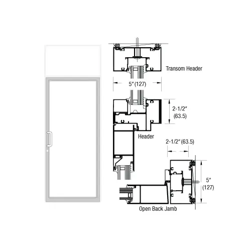 IG600 Series White KYNAR Paint Custom Transom Butt Hinge Door Frame