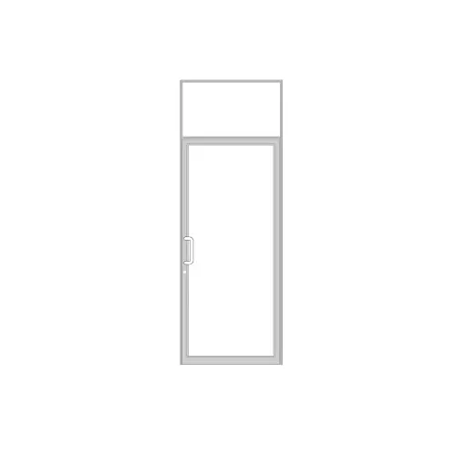 IG600 Series Clear Anodized Class 1 Custom Transom Door Frame for Geared Hinged and Overhead Concealed Closer