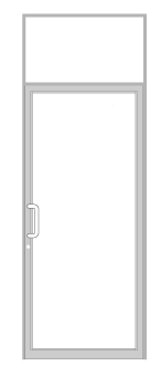 CRL-U.S. Aluminum 0F91911 IG600 Series Clear Anodized Class 1 Custom Transom Door Frame for Geared Hinged and Overhead Concealed Closer