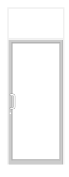 CRL-U.S. Aluminum 0F91952 IG600 Series White KYNAR Paint Custom Transom Door Frame for Geared Hinged and Overhead Concealed Closer
