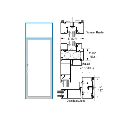 IG600 Series Custom KYNAR Paint Custom Transom Door Frame for Geared Hinged and Overhead Concealed Closer IG600 Series Custom KYNAR Paint Custom Transom Door Frame for Geared Hinged and Overhead Concealed Closer