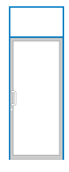 CRL-U.S. Aluminum 0F91971 IG600 Series Custom KYNAR Paint Custom Transom Door Frame for Geared Hinged and Overhead Concealed Closer