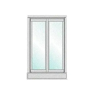 CRL BFW1A Satin Anodized Manual Flush Mount Bi-Fold Service Window