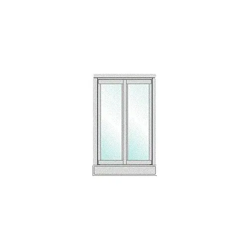 Satin Anodized Manual Flush Mount Bi-Fold Service Window