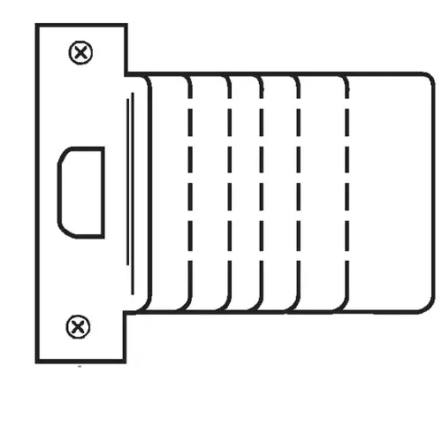 Extended Lip ANSI Strike Satin Stainless Steel Extended Lip ANSI Strike Satin Stainless Steel