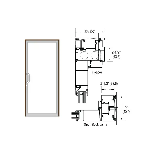 Bronze Black Anodized IG600 Series Custom Up/Over Door Frame for Geared Hinged and Overhead Concealed Closer