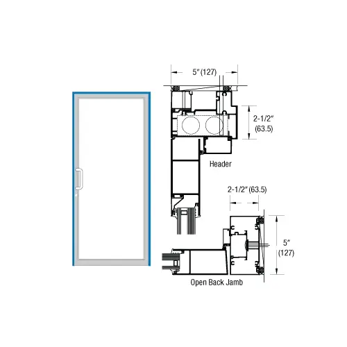 IG600 Series Custom KYNAR Paint Custom Up/Over Door Frame for Geared Hinged and Overhead Concealed Closer