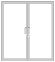 CRL-U.S. Aluminum 0F72511 IG600 Series Clear Anodized Class 1 Custom Up/Over Butt Hinge Two Door Frames