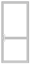 CRL-U.S. Aluminum 0P71411 IG600 Series Clear Anodized Custom Up/Over Door Frame for Butt Hinge, CVR Panic, and Overhead Concealed Closer