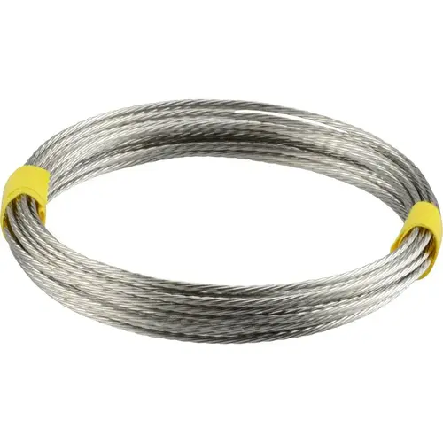 Picture Hanging Wire, 9 ft L, Galvanized Steel, 100 lb - pack of 12