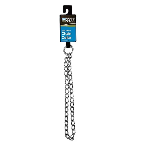 Boss Pet Choke Chain Collar, 2.5 mm Chain, 18 in L Collar, Steel Chrome Boss Pet Choke Chain Collar, 2.5 mm Chain, 18 in L Collar, Steel Chrome