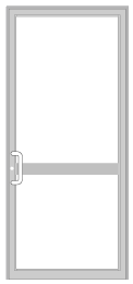 CRL-U.S. Aluminum 0P71911 IG600 Series Clear Anodized Custom Up/Over Door Frame for Geared Hinged, CVR Panic Strike, and Overhead Concealed Closer