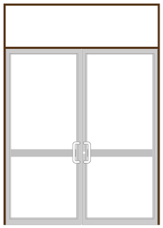 CRL-U.S. Aluminum 0P92522 Dark Bronze/Black Anodized Class 1 IG600 Series Custom Transom Butt Hinge Two Door Frames