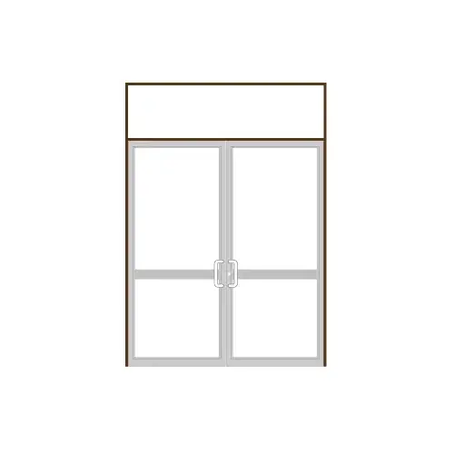 Bronze Black Anodized IG600 Series Custom Transom Door Frame for Geared Hinge, CVR Strike, and Surface Closer Bronze Black Anodized IG600 Series Custom Transom Door Frame for Geared Hinge, CVR Strike, and Surface Closer