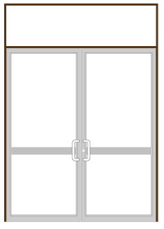 CRL-U.S. Aluminum 0P92822 Bronze Black Anodized IG600 Series Custom Transom Door Frame for Geared Hinge, CVR Strike, and Surface Closer