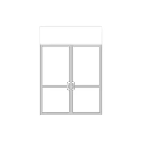 IG600 Series White KYNAR Paint Custom Transom Door Frame for Geared Hinged, CVR Panic Strike, and Overhead Concealed Closer IG600 Series White KYNAR Paint Custom Transom Door Frame for Geared Hinged, CVR Panic Strike, and Overhead Concealed Closer