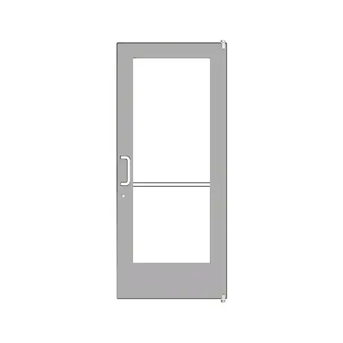 Clear Anodized Single 36" x 84" Series 550 Wide Stile Left Side Latch Offset Pivot Entrance Door for 90 degree Overhead Concealed Door Closer Clear Anodized Single 36" x 84" Series 550 Wide Stile Left Side Latch Offset Pivot Entrance Door for 90 degree Overhead Concealed Door Closer
