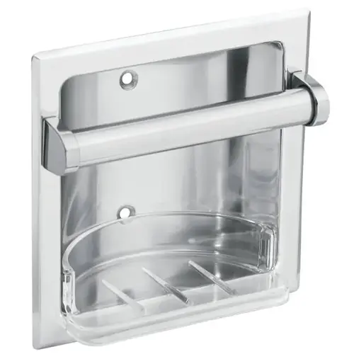 Commercial Recessed Soap Holder Bright Chrome Finish Commercial Recessed Soap Holder Bright Chrome Finish