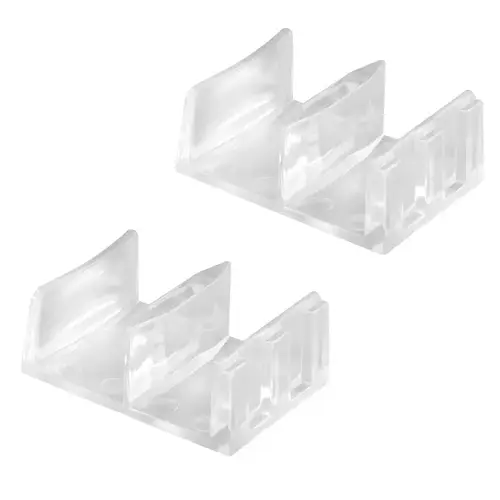 Clear Plastic, Shower Door Bottom Guide Assembly (2 Pack) Clear Plastic, Shower Door Bottom Guide Assembly (2 Pack)