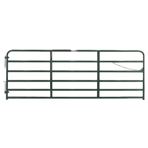 Bull Gate, 12 ft W Gate, 52 in H Gate, Steel Frame, Red