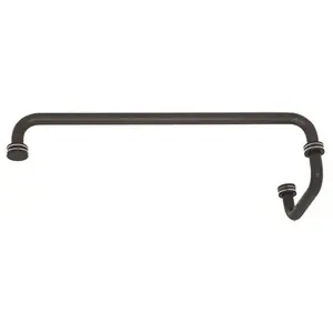 CRL SDP6TB180RB Oil Rubbed Bronze 18" Towel Bar with 6" Pull Handle Combination Set