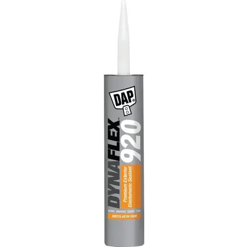 Premium Exterior Elastomeric Sealant, Clay, 7 to 12 days Curing, 20 to 120 deg F, 10 oz Cartridge