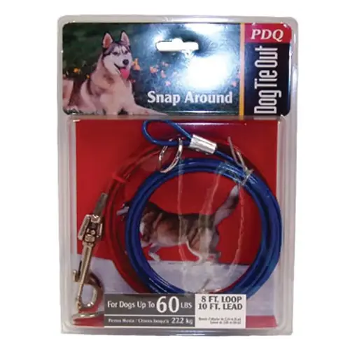 Tie Out Red Tie-Out Vinyl Coated Cable Dog Large Red Tie Out Red Tie-Out Vinyl Coated Cable Dog Large Red