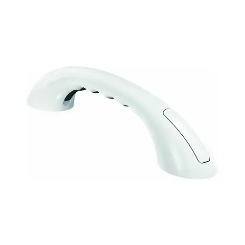 Designer Hand Grip, 9 in L Bar, 250 lb, Stainless Steel, Glacier White Designer Hand Grip, 9 in L Bar, 250 lb, Stainless Steel, Glacier White