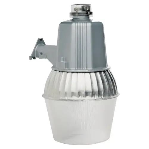 Security Farm Light, 120 V, 1-Lamp, Sodium Lamp, 6400 Lumens Lumens, 2100 K Color Temp Gray