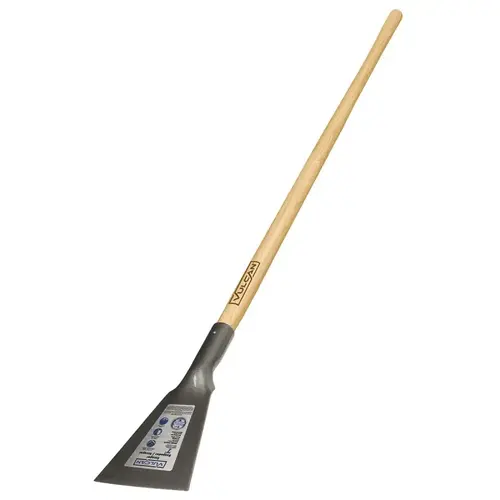 Heavy-Duty Sidewalk Scraper, 7 in W Blade, 14 in L Blade, Steel Blade, Wood Handle