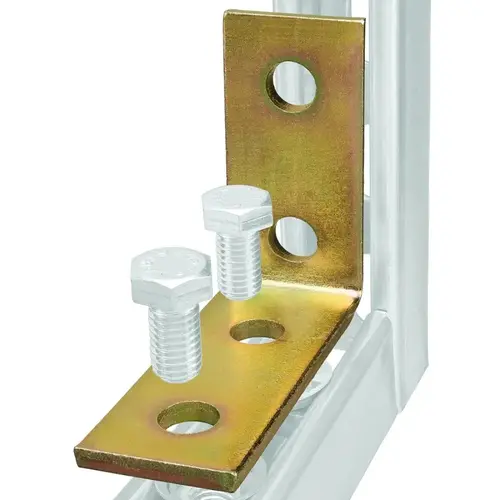 200 Angle Bracket Fitting, Plastic, Gold, Galvanized 200 Angle Bracket Fitting, Plastic, Gold, Galvanized