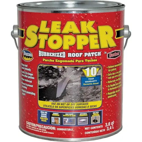 LEAK STOPPER Series Roof Patch, Black, Liquid, 1 gal