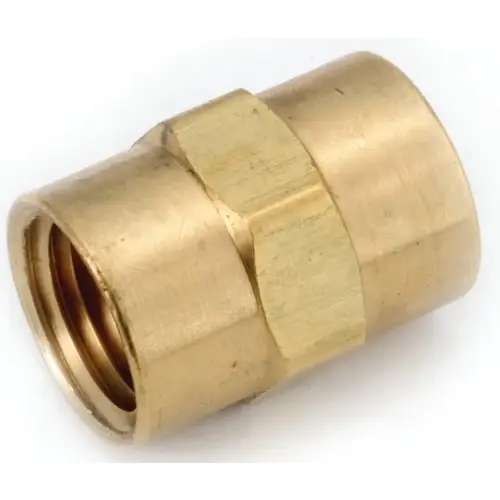 Industrial Pipe Coupling: 1/8-27 Female Thread, FNPT Industrial Pipe Coupling: 1/8-27 Female Thread, FNPT