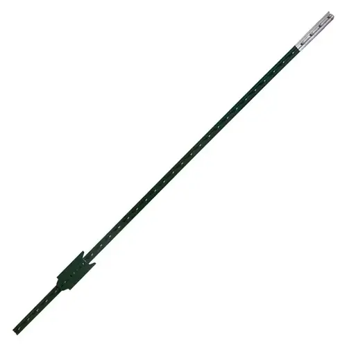 T-Post, 6-1/2 ft H, Steel, Green/Silver - pack of 5 T-Post, 6-1/2 ft H, Steel, Green/Silver - pack of 5