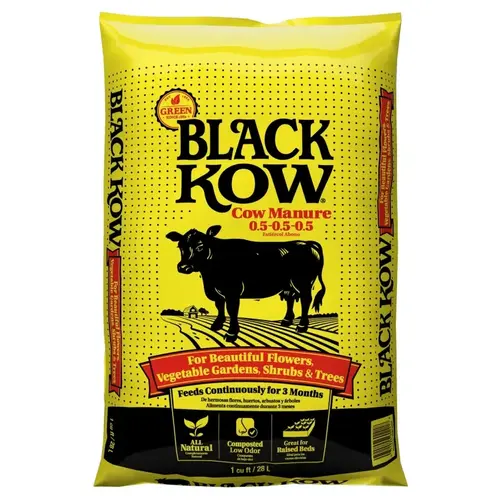 Composted Cow Manure, Black, 1 cu-ft Bag
