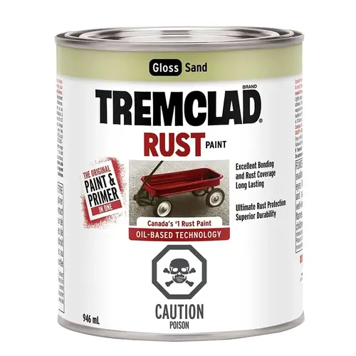 Tremclad Rust Preventative Paint, Oil Base, Sand, 946 mL, Can