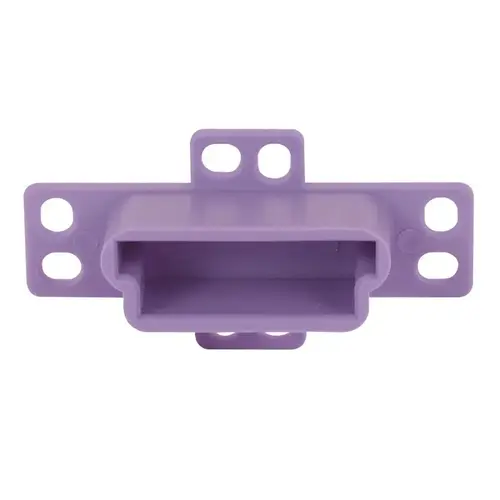 Drawer Track Backplate, 3/4 in L, 2-3/4 in W, Nylon/Steel Purple Drawer Track Backplate, 3/4 in L, 2-3/4 in W, Nylon/Steel Purple