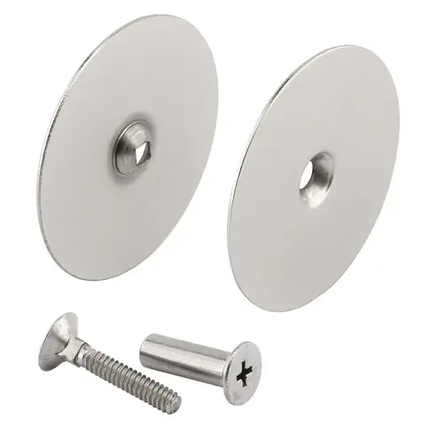 Hole Cover Plate, Steel, Satin Nickel, For: 1-3/4 in Thick Doors Hole Cover Plate, Steel, Satin Nickel, For: 1-3/4 in Thick Doors