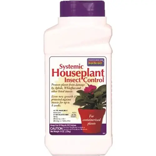 Systemic Houseplant Insect Control, Granular, Indoor, 8 oz Bottle Golden Brown