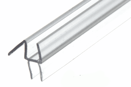 CRL P990WS36 Clear Co-Extruded 36" Bottom Wipe with Drip Rail for 3/8" Glass
