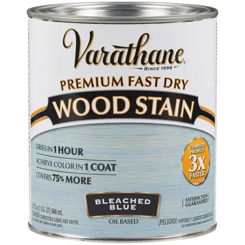 Varathane 297425 Fast Dry Bleached Blue Urethane Modified Alkyd Interior Wood Stain, 1 Qt. Fast Dry Bleached Blue Urethane Modified Alkyd Interior Wood Stain, 1 Qt.
