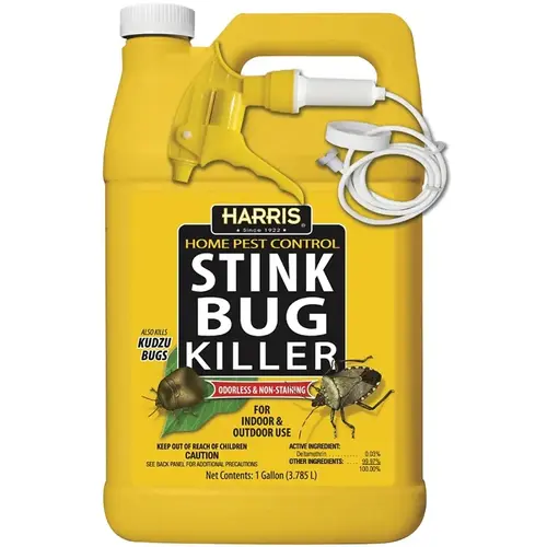 Stink Bug Killer, Liquid, Spray Application, 1 gal Clear